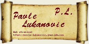 Pavle Lukanović vizit kartica